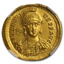 Western Rome Gold Solidus Emperor Honorius (393-423 AD) Ch AU NGC Western Rome Gold Solidus Emperor Honorius (393-423 AD) Ch AU NGC